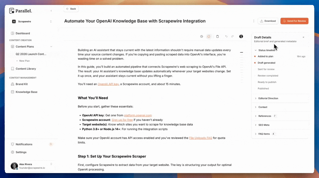 Expert review and editing process